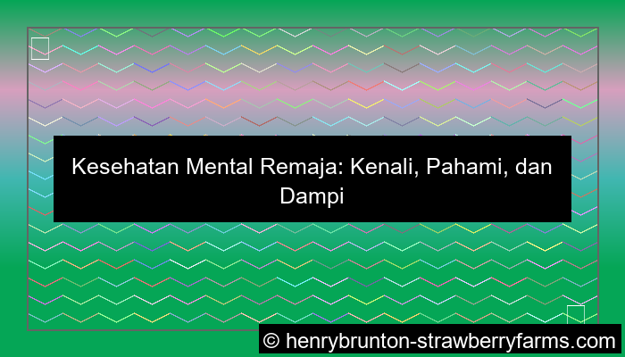 kesehatan mental remaja