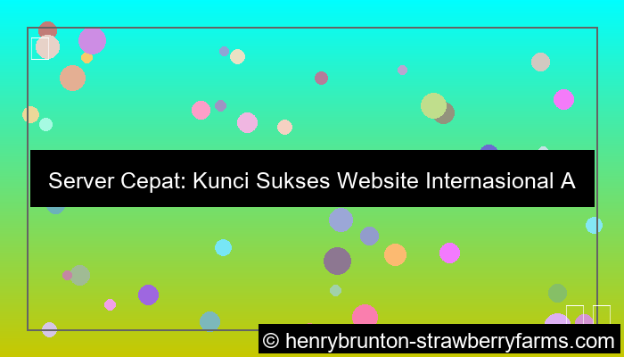 server cepat untuk website internasional