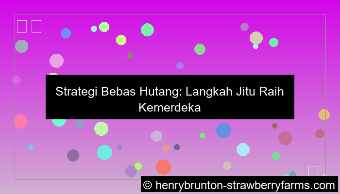 ilustrasi strategi bebas hutang