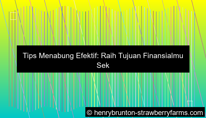 tips menabung efektif