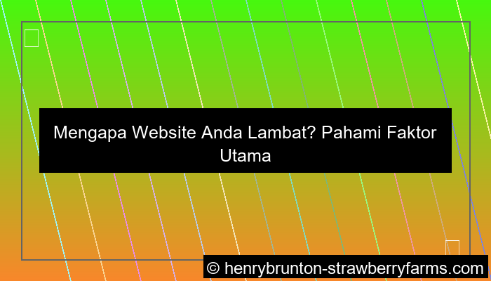 faktor yang mempengaruhi loading website