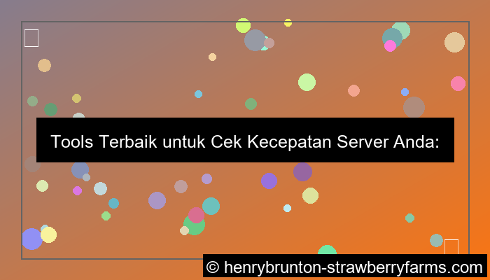 desain tools untuk cek kecepatan server